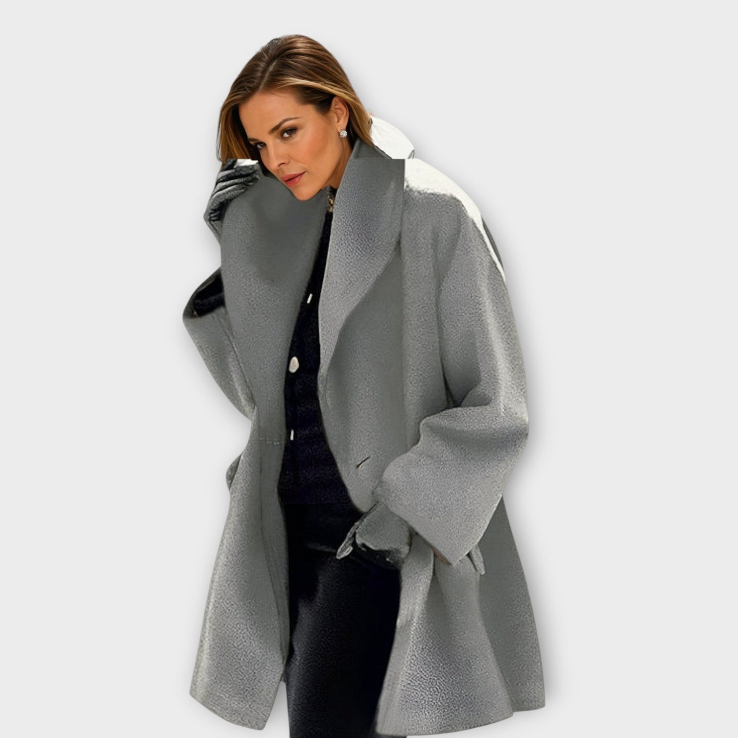 Oversized Wickelmantel für Damen - Image 5