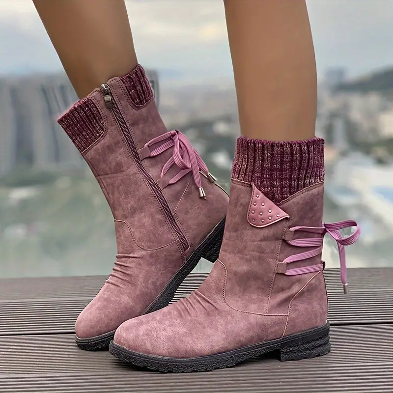 Warme Winterstiefel mit Fleece-Futter für Damen – Sophia