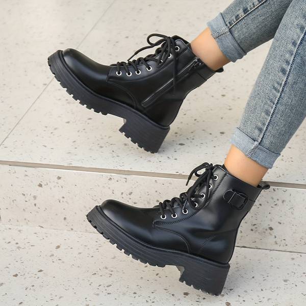 Kunstleder Damenstiefel elegant und zeitlos für jeden Anlass – Emilia