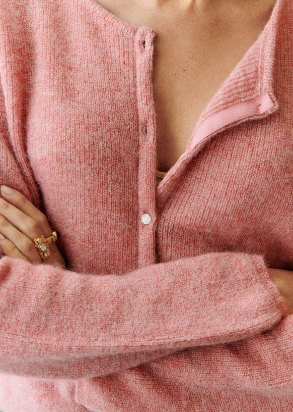 Superweiche Weste für Damen mit Knöpfen – Anna