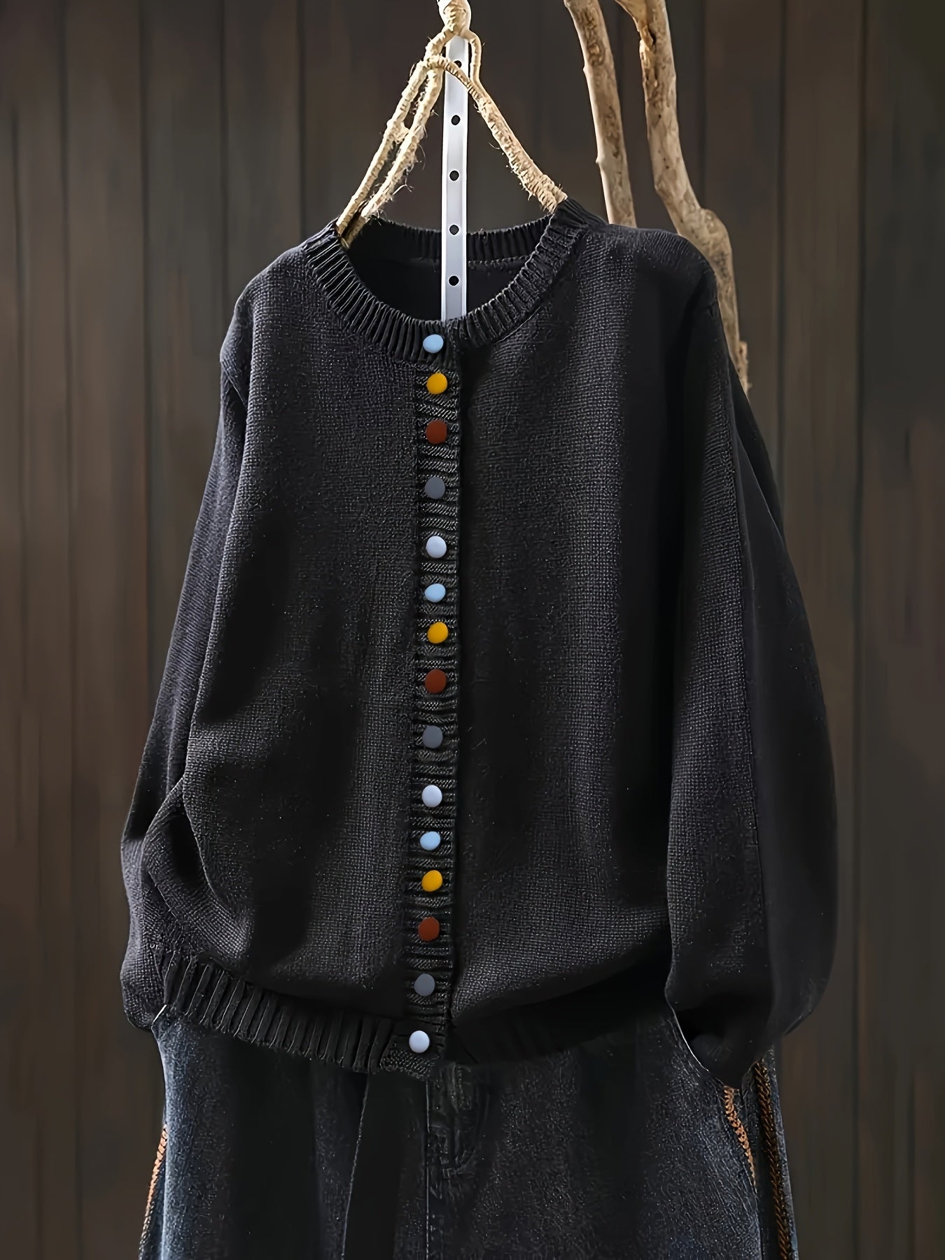 Strickjacke mit Knopfleiste für Damen - Image 3