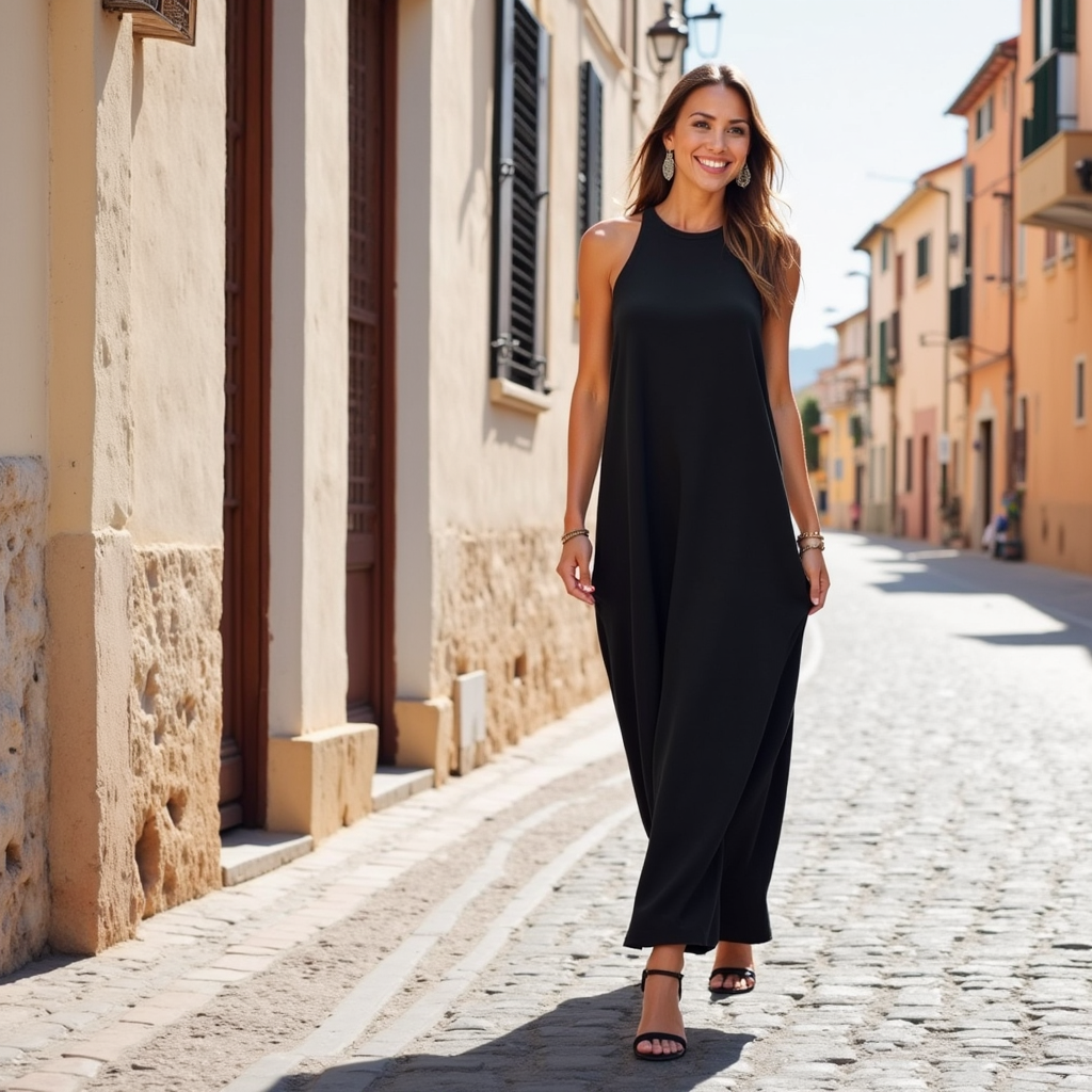 Isabella | Elegantes Fließendes Maxikleid