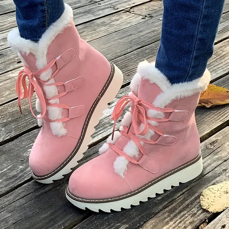 Warme Damen Schneestiefel mit Fellfutter für den Winter – Elena