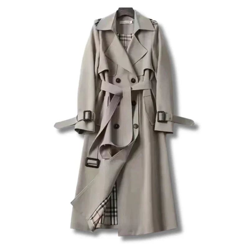 Gürtel-Langer Trenchcoat für Damen - Image 8
