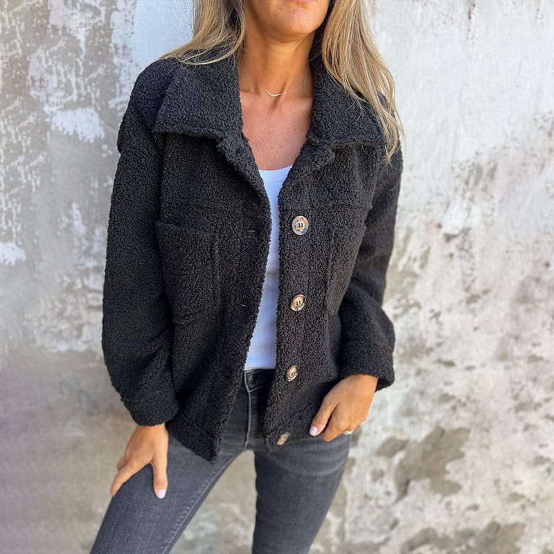 Button-Down Sherpa Jacke für Damen - Image 3