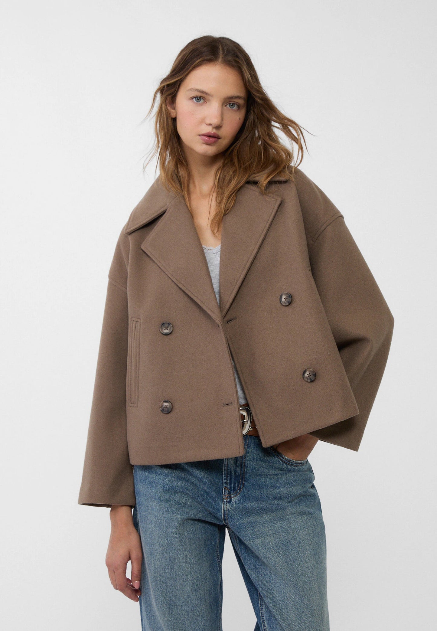 Zweireihige Kurze Jacke für Damen - Image 5