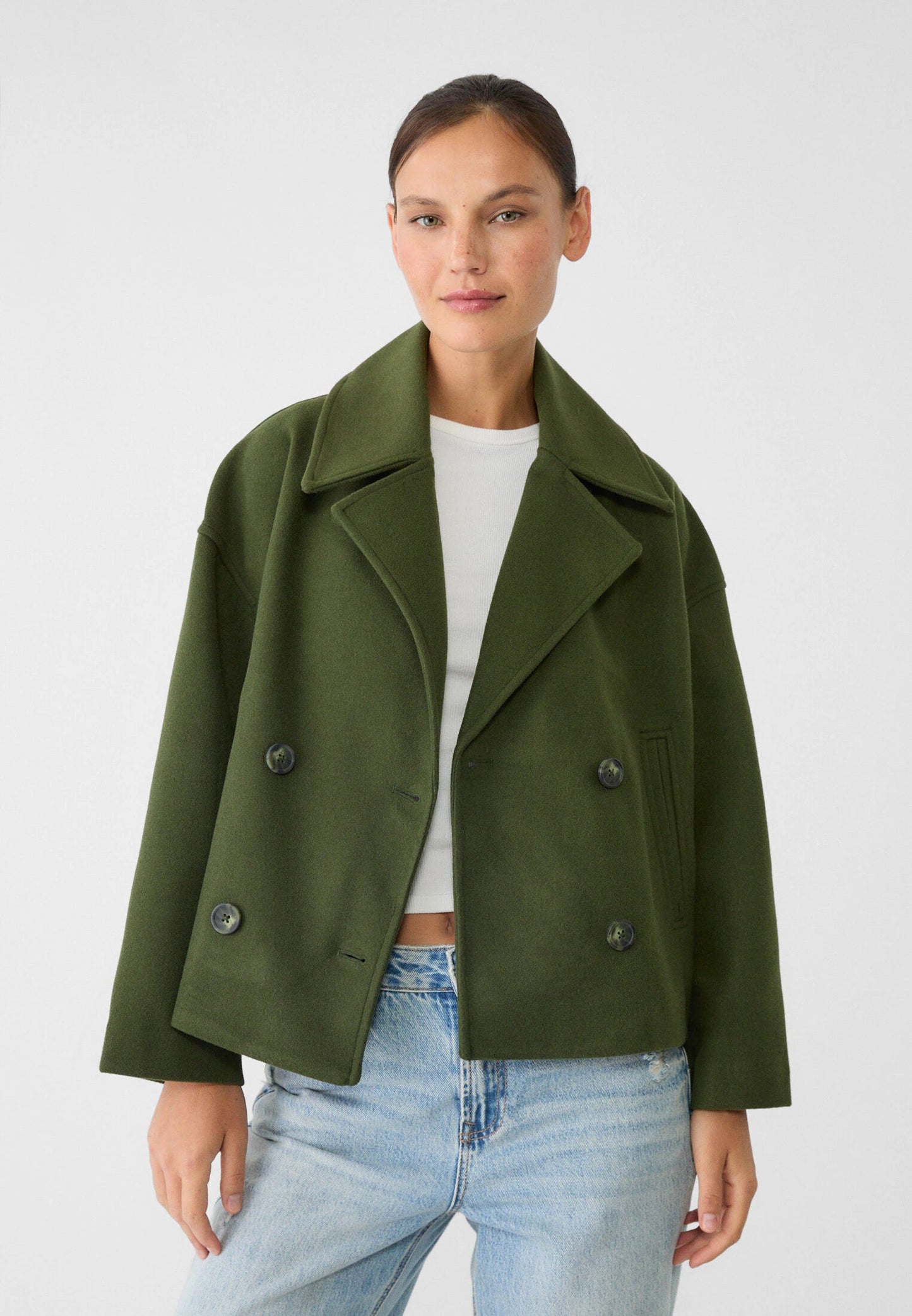 Zweireihige Kurze Jacke für Damen - Image 3