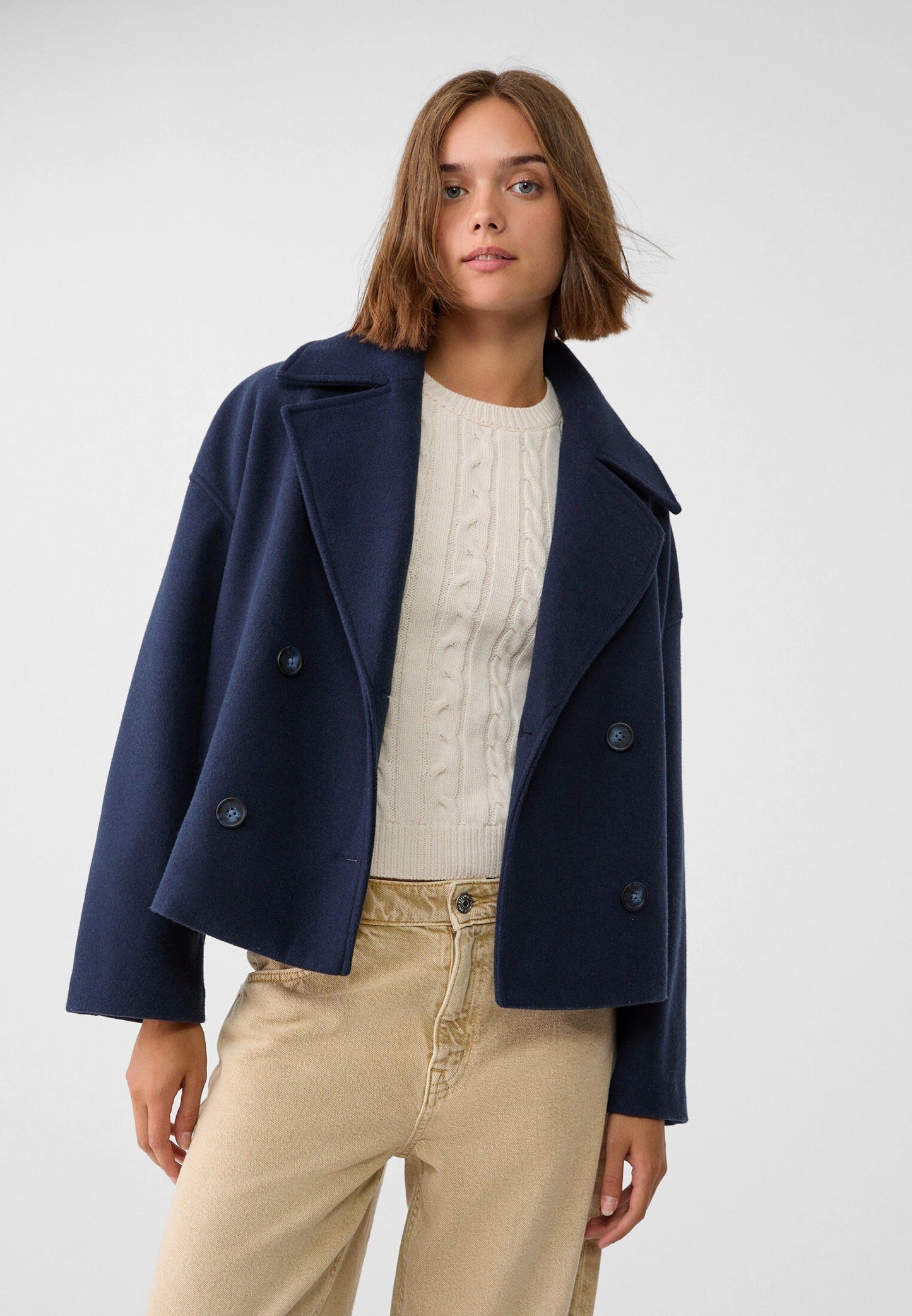 Zweireihige Kurze Jacke für Damen - Image 4