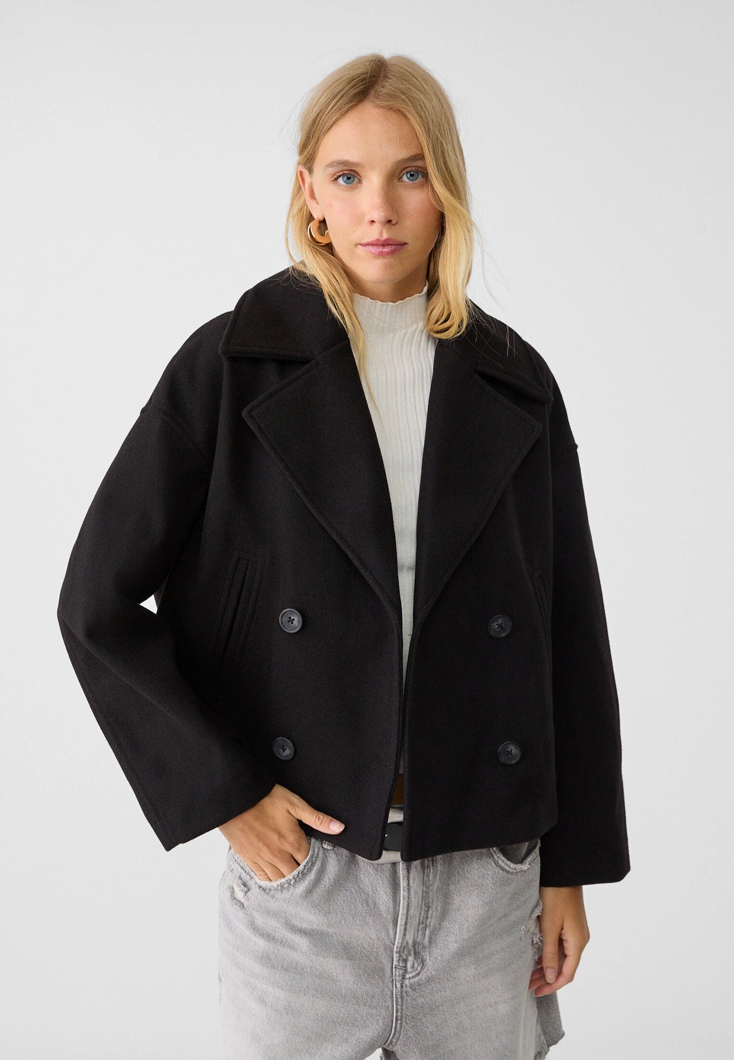 Zweireihige Kurze Jacke für Damen - Image 2