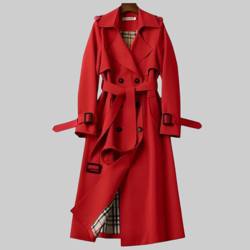 Gürtel-Langer Trenchcoat für Damen - Image 10