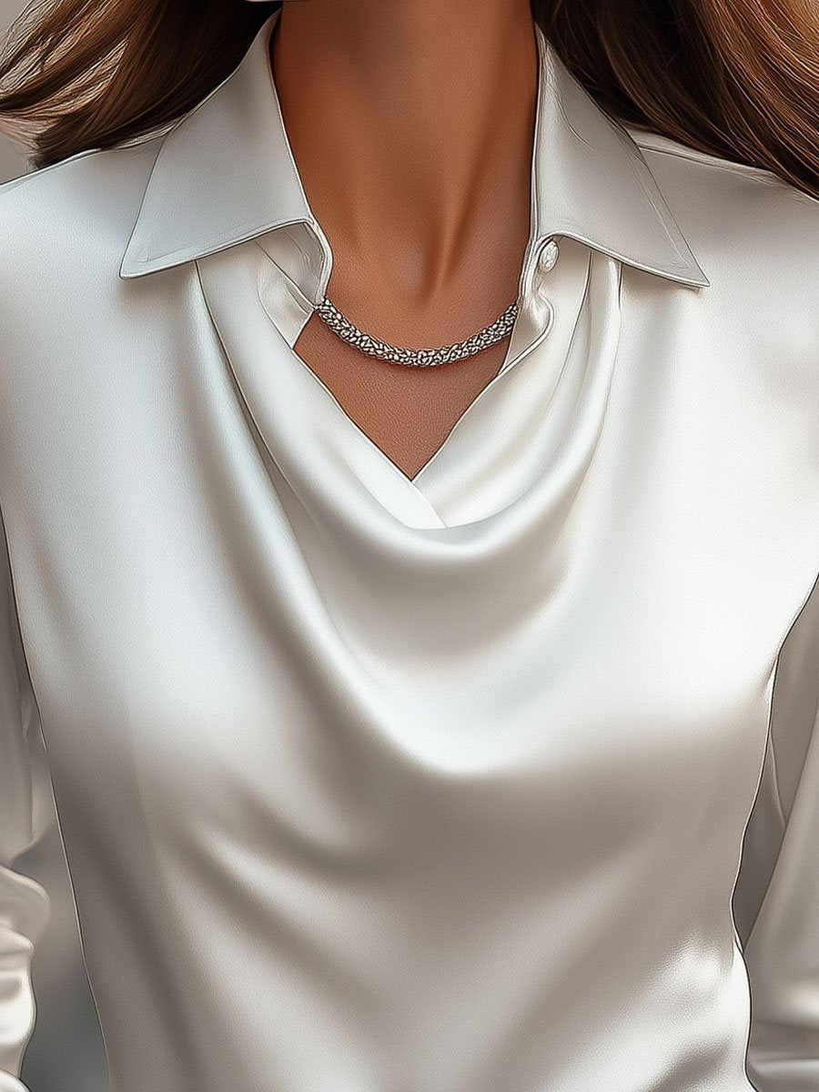 Bluse mit Faltkragen für elegante Looks – Emilia