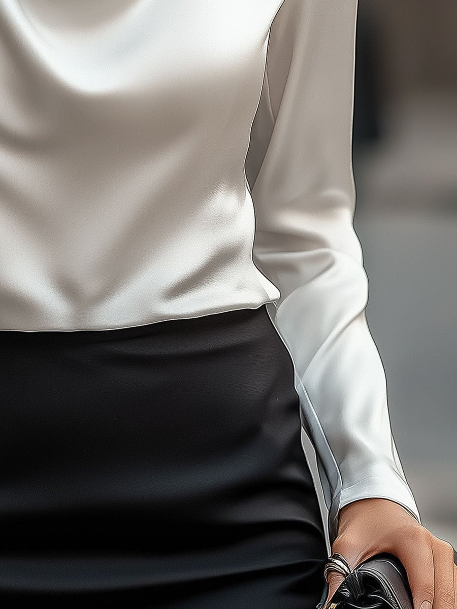 Bluse mit Faltkragen für elegante Looks – Emilia