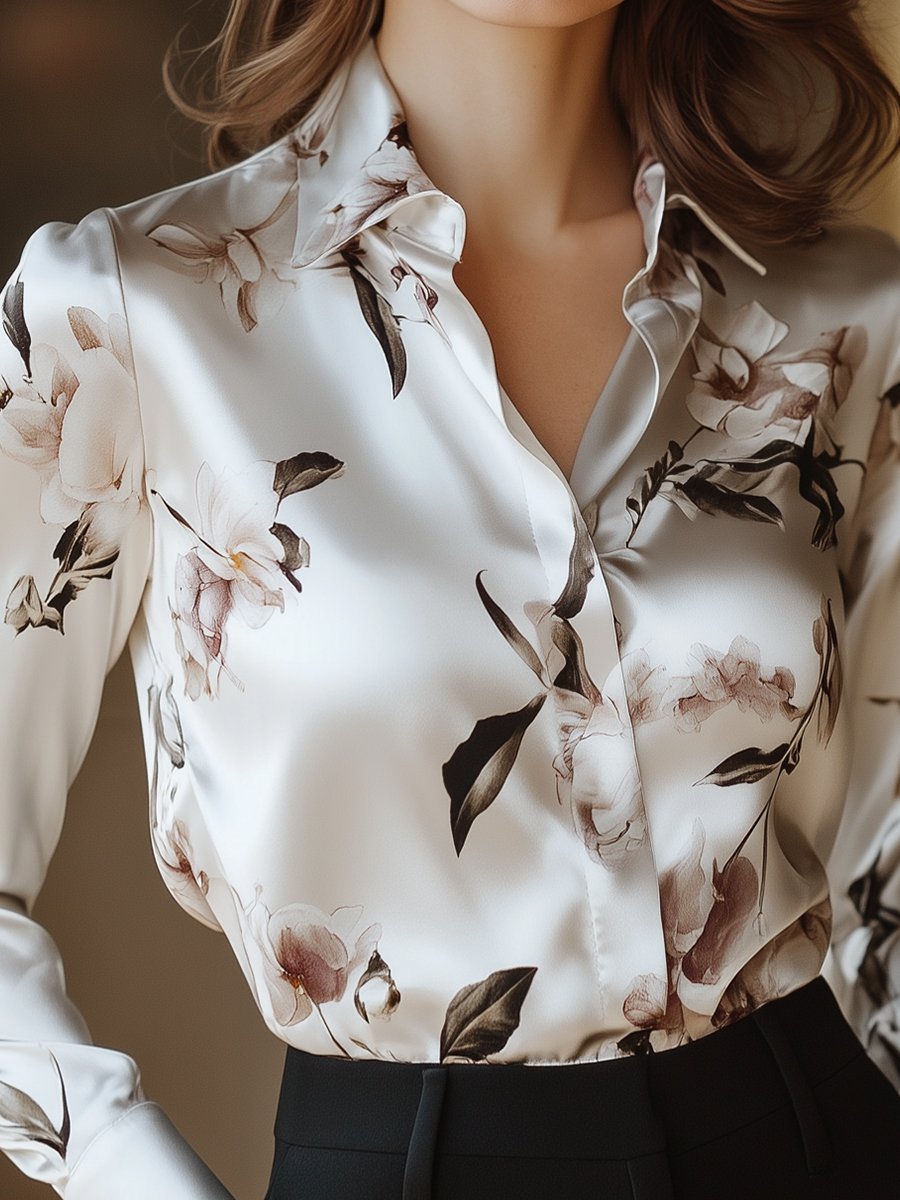 Bluse mit Blumenmuster für Damen – Sophia