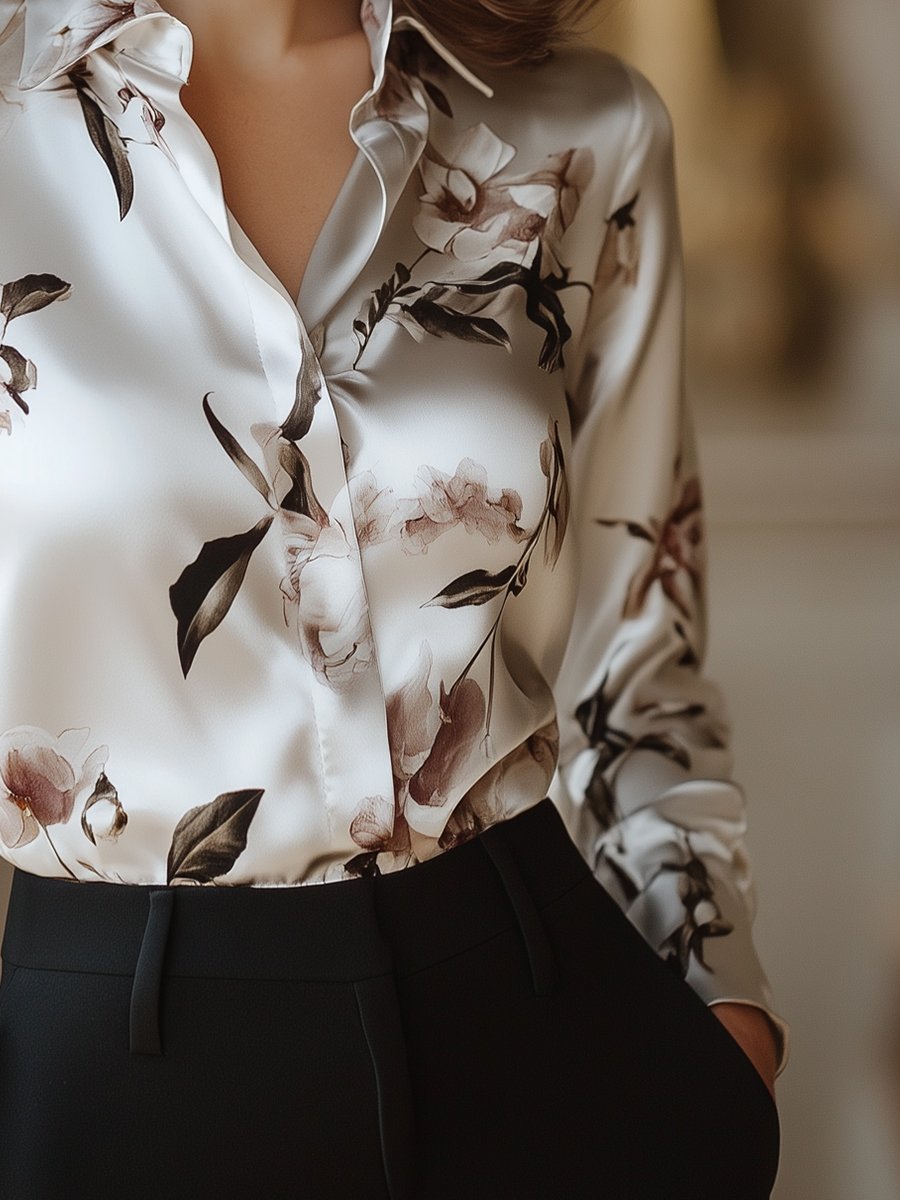 Bluse mit Blumenmuster für Damen – Sophia