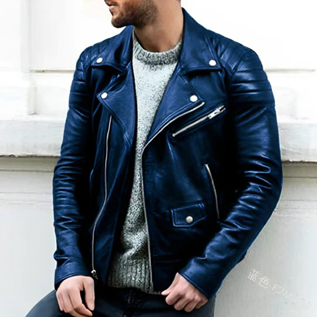 Kunstleder Motorradjacke für Herren: Stilvoll und Sicher – Oliver