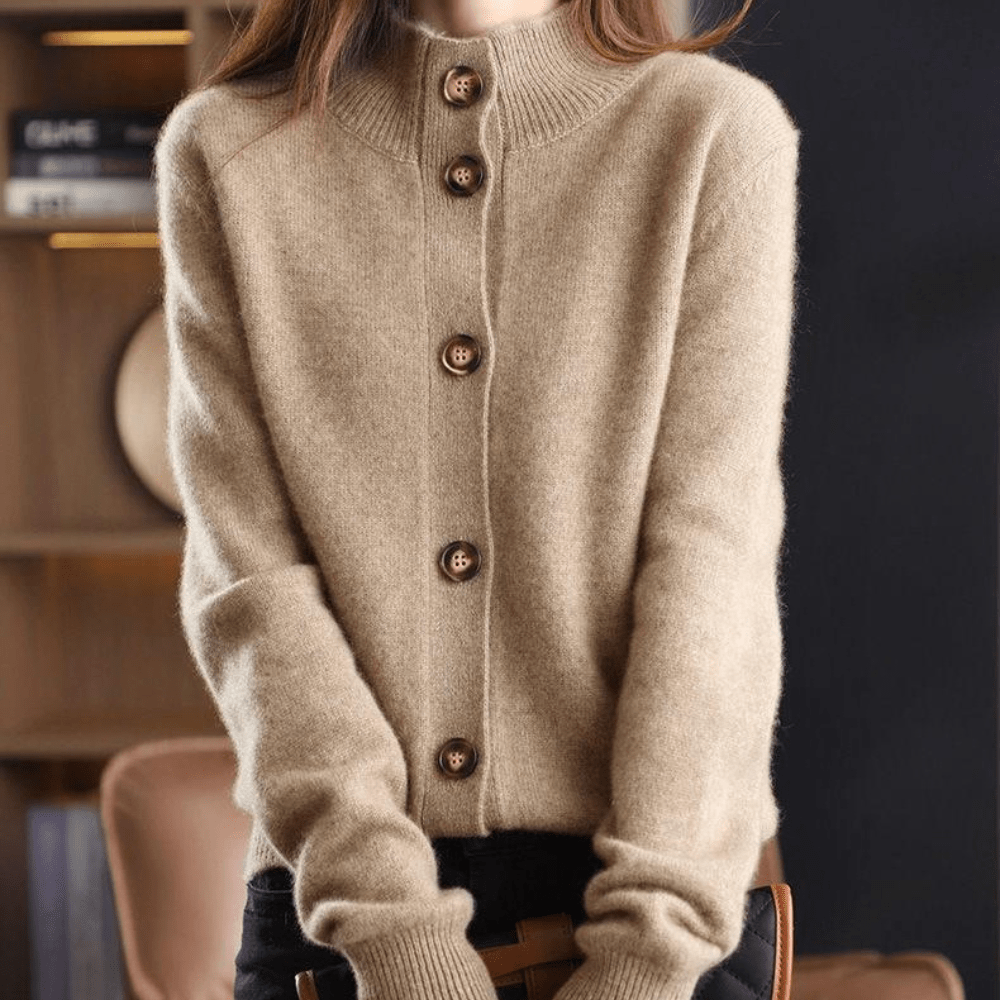 Cardigan mit hohem Kragen für Damen – Amelie