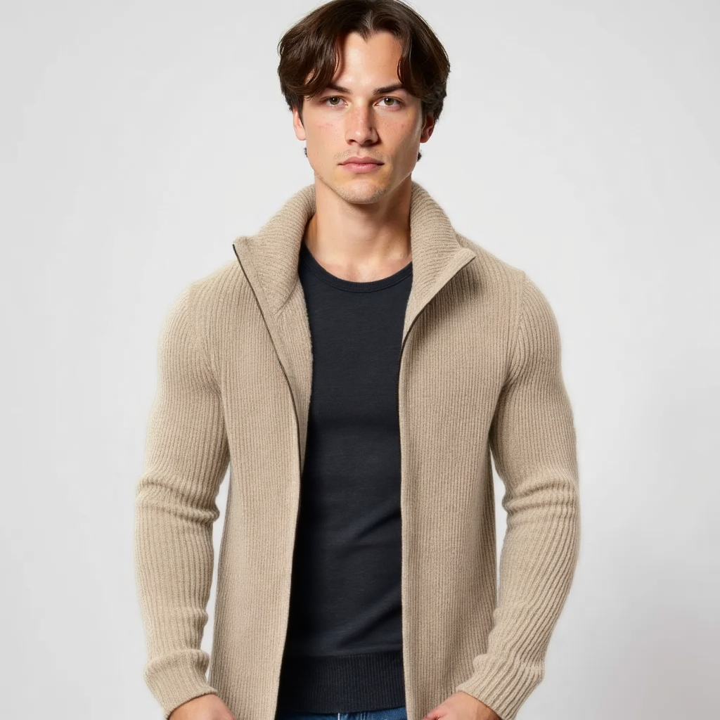 Atlas Ribbed Knit Cardigan