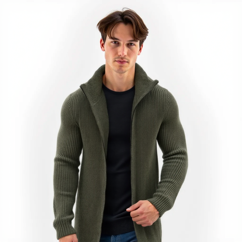 Atlas Ribbed Knit Cardigan