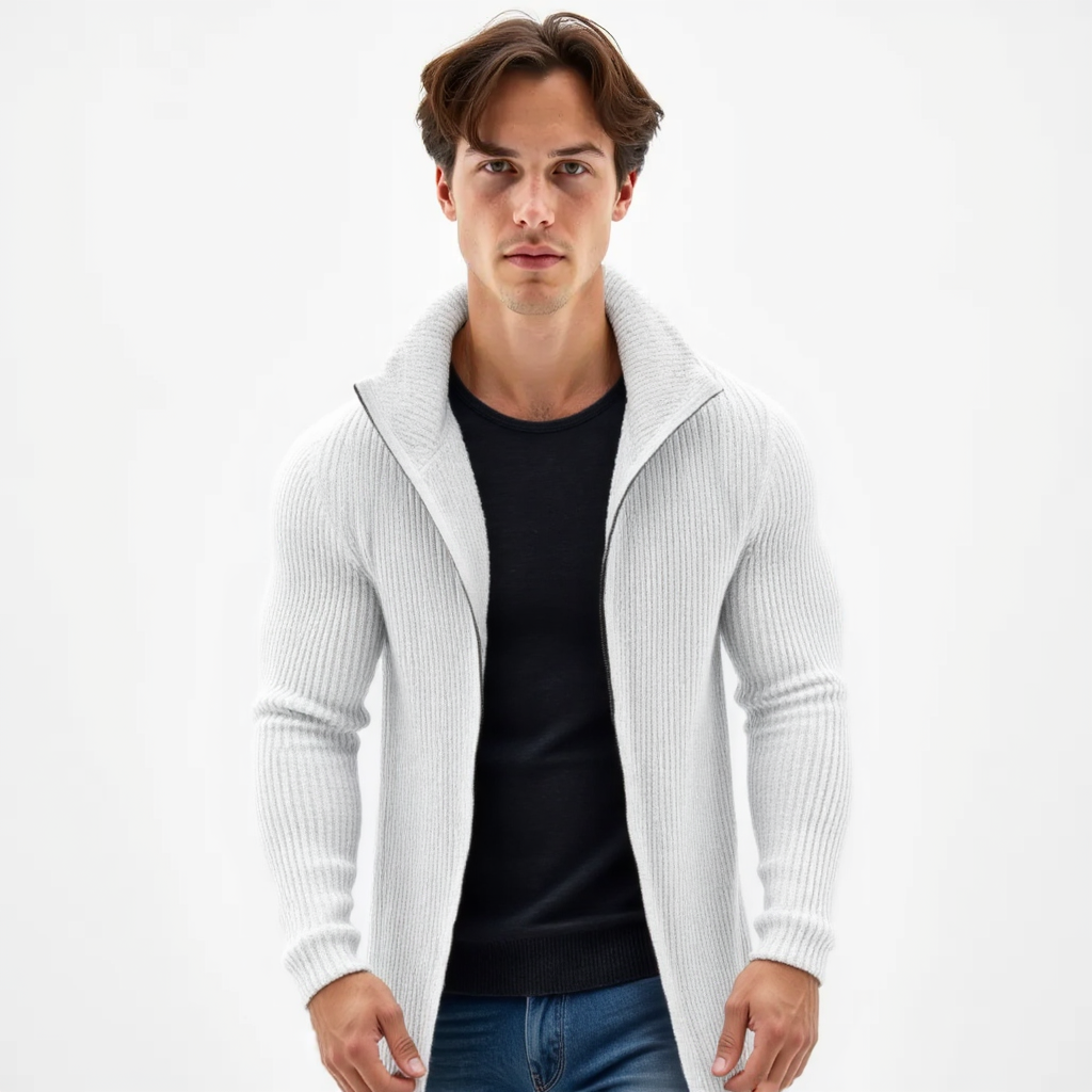 Atlas Ribbed Knit Cardigan