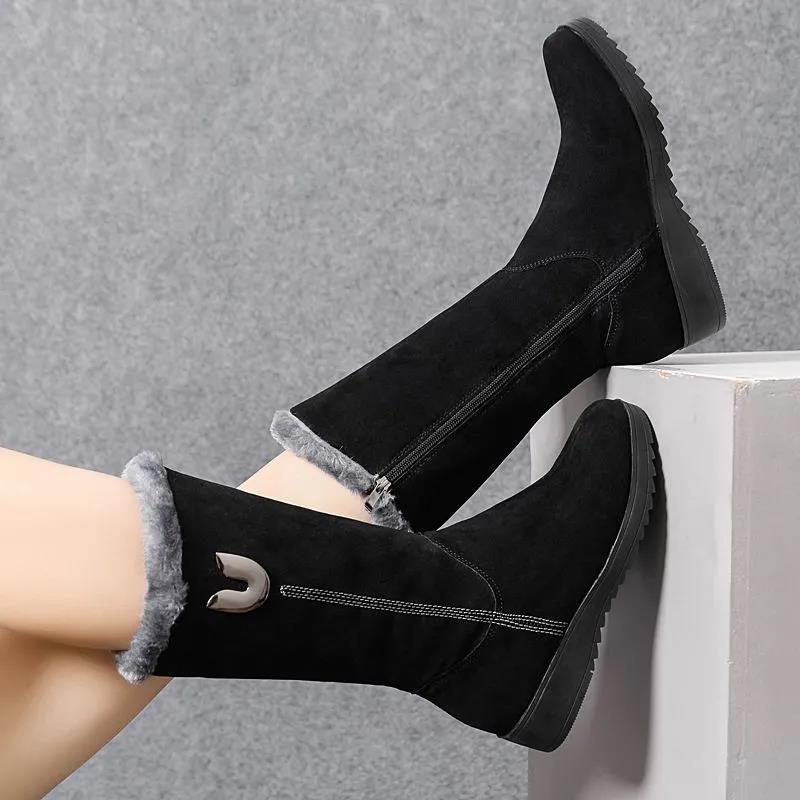 Winterstiefel mit hohem Schaft und warmem Futter – Lena