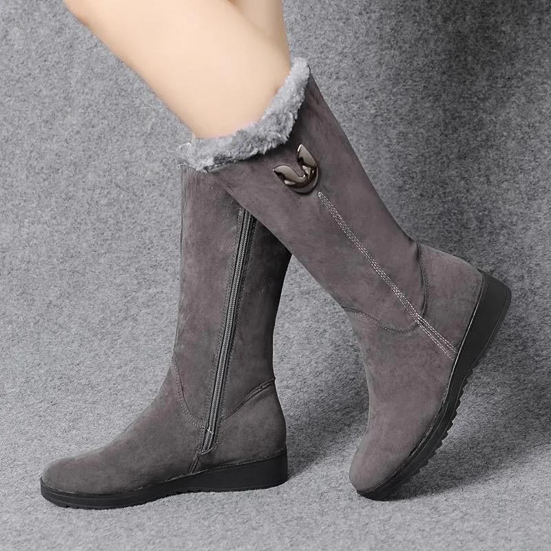 Winterstiefel mit hohem Schaft und warmem Futter – Lena