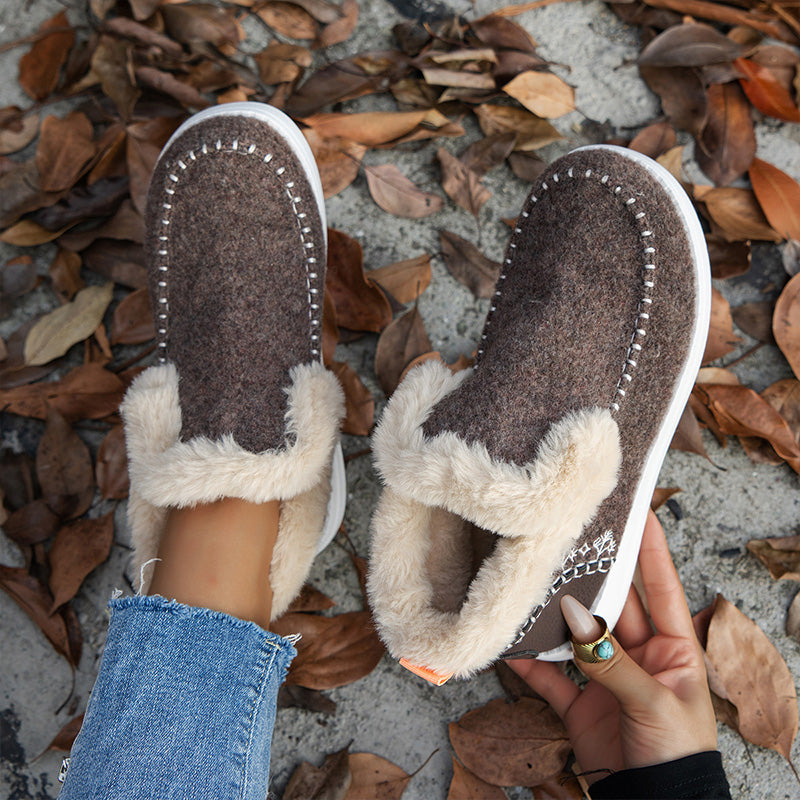 Slip-On Schuhe für Damen mit Kunstfellfutter - Image 3
