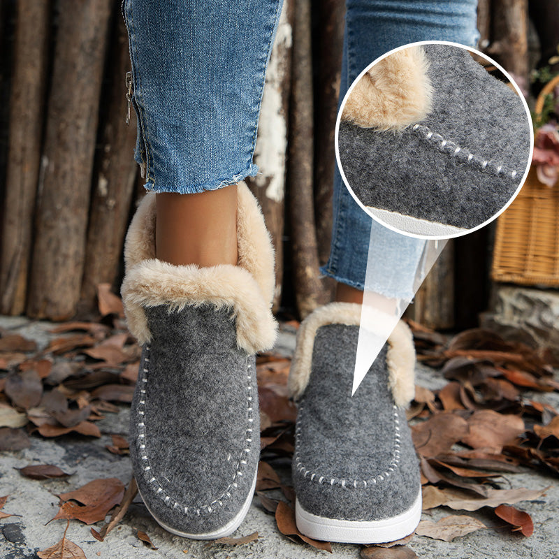 Slip-On Schuhe für Damen mit Kunstfellfutter - Image 5