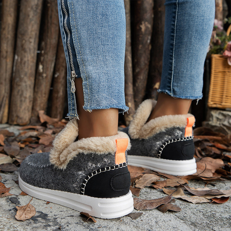 Slip-On Schuhe für Damen mit Kunstfellfutter - Image 7