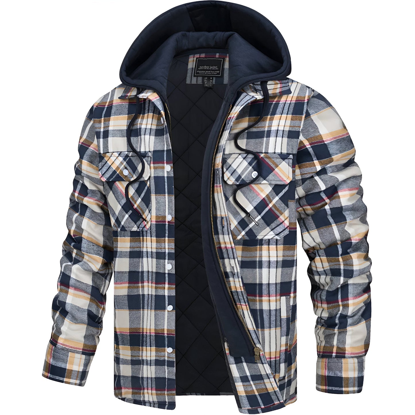 Karierte Kapuzenjacke für Herren - Image 4