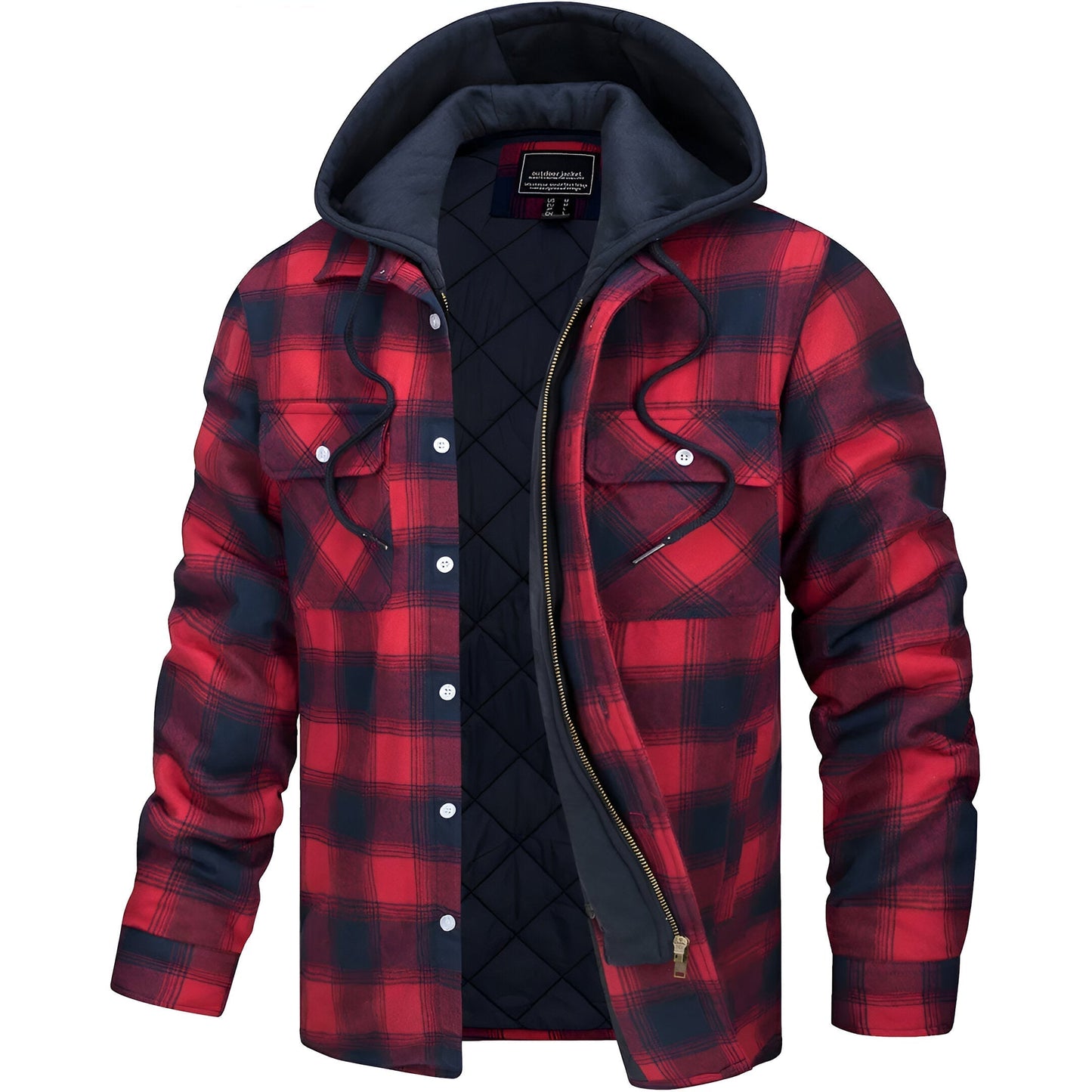 Karierte Kapuzenjacke für Herren - Image 7