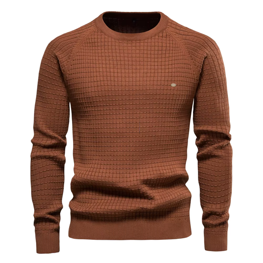 Strukturierter Rundhals-Pullover für Herren - Image 1