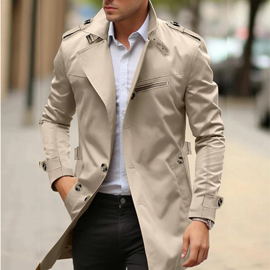 Herren Trenchcoat mit Gürtel - Image 1