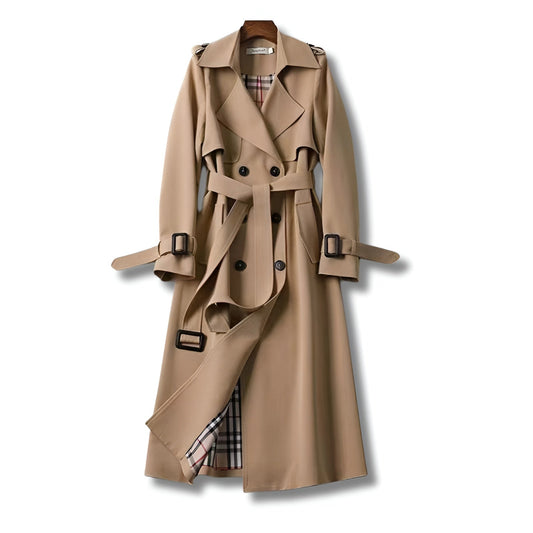 Gürtel-Langer Trenchcoat für Damen - Image 1
