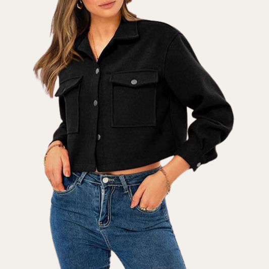 Kurze Jacke mit Kragen für Damen - Image 1