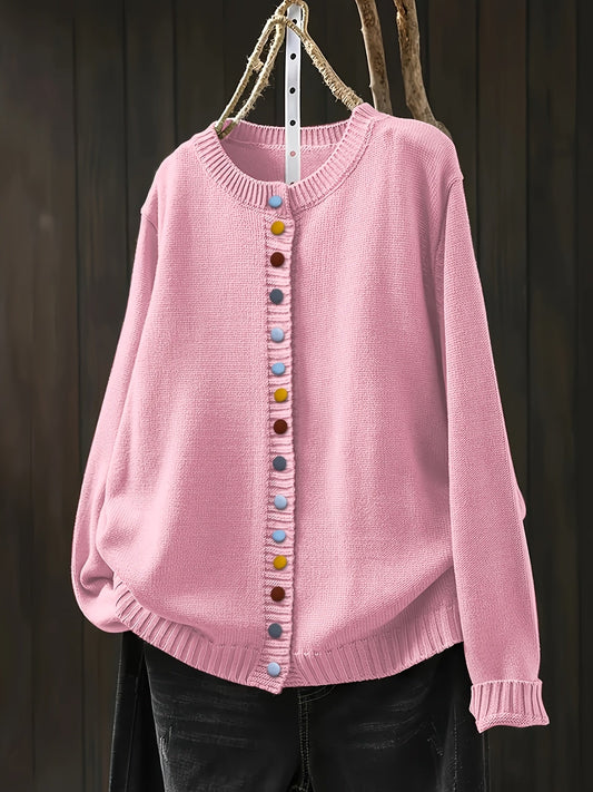 Strickjacke mit Knopfleiste für Damen - Image 1