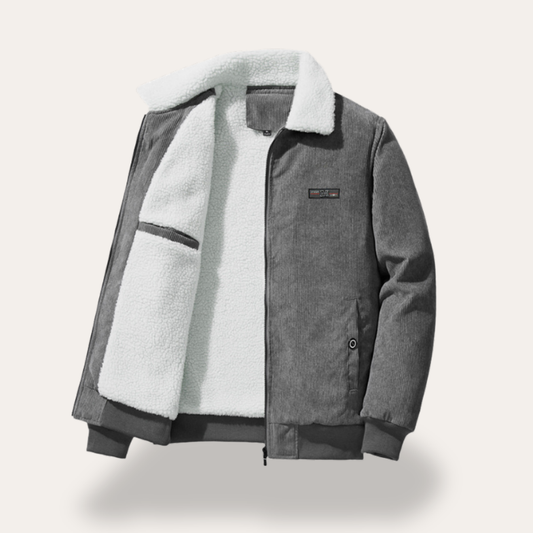 Sherpa-gefütterte Cord Bomberjacke für Herren - Image 1