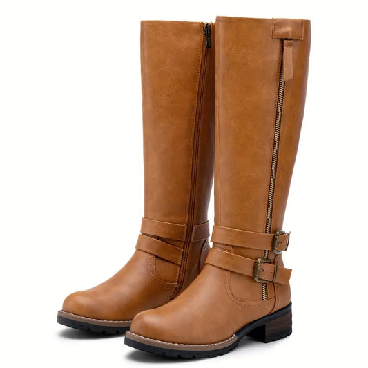 Hohe Kunstlederstiefel für Damen – zeitlose Eleganz für jeden Anlass – Sophie