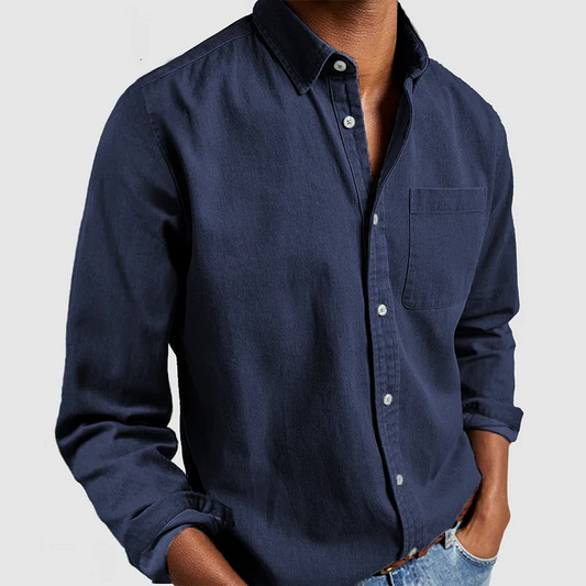 Button-Down Langarmhemd für Herren - Image 1