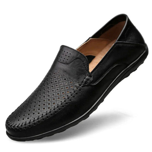 Atmungsaktive Kunstleder Slipper für Herren – Leon