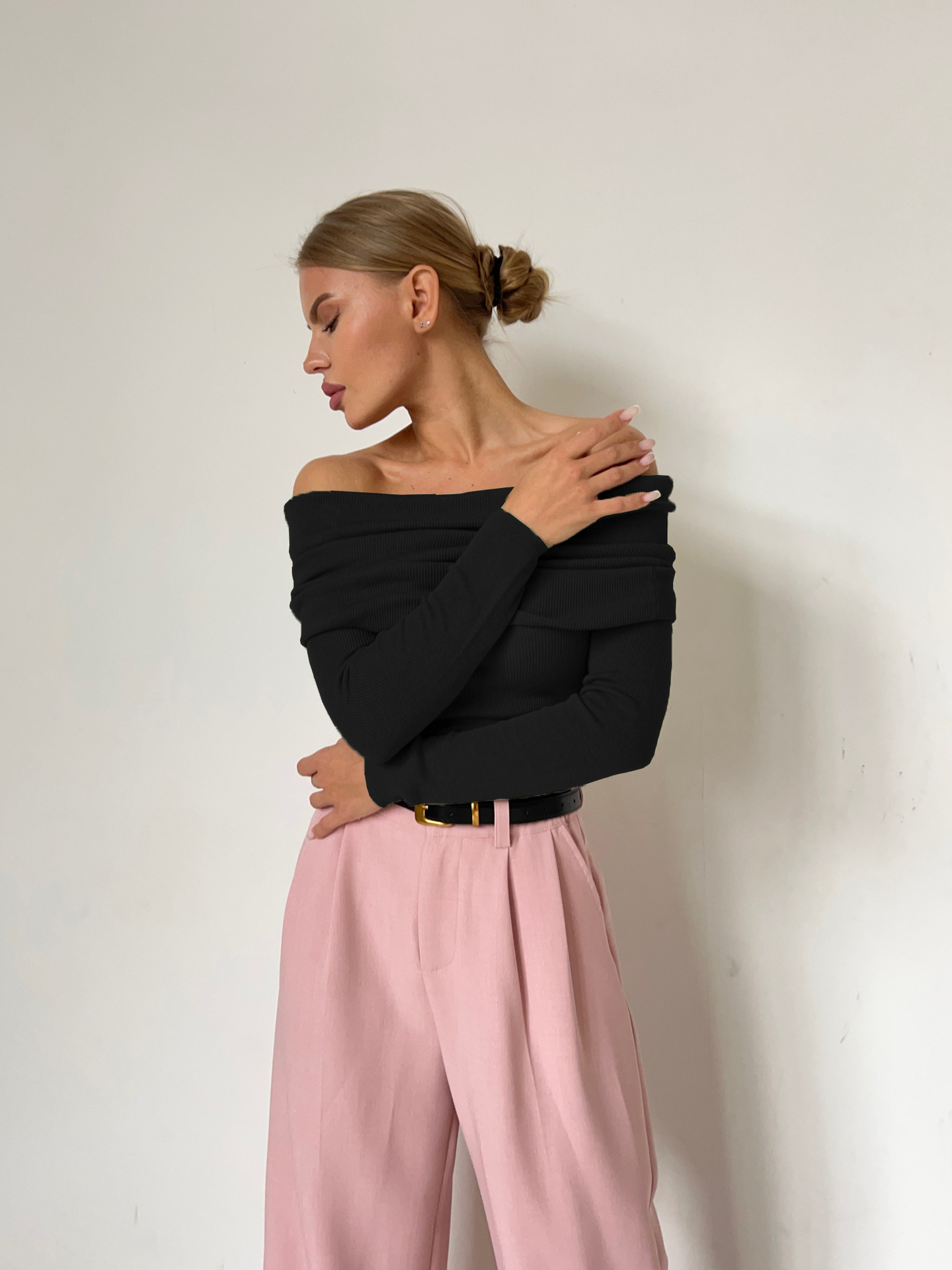 Damen Off-Shoulder Pullover, elegant & gestrickt – Sophia