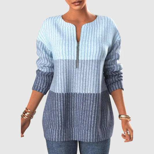 Color-Block Strickpullover für Damen - Image 1