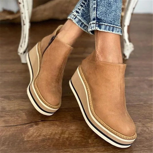 Kunstleder Stiefeletten für Damen – elegant und bequem – Sophia