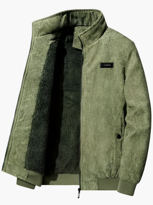 Cord-Bomberjacke mit durchgehendem Reißverschluss für Herren - Image 1