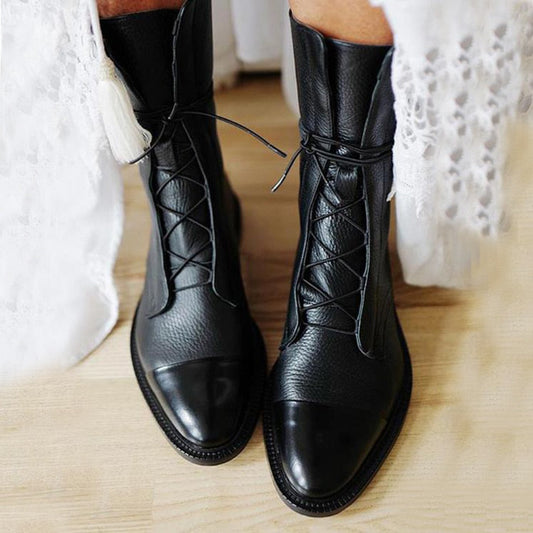 Elegante Kunstleder Absatzstiefel für Damen – Sophia