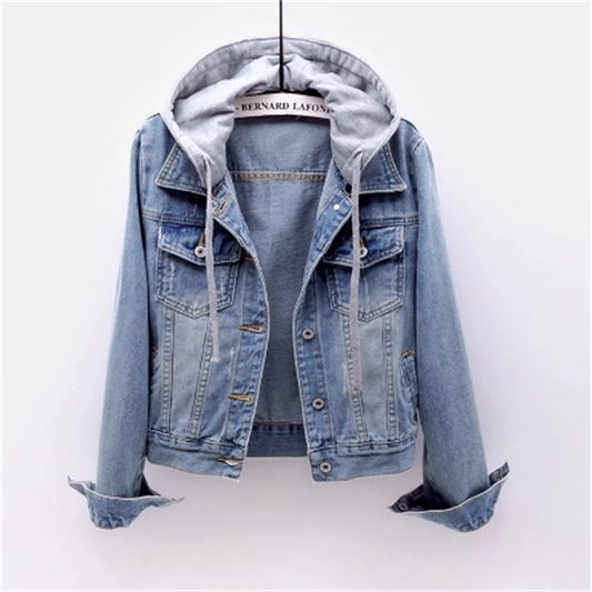 Kapuzen-Jeansjacke für Damen - Image 1