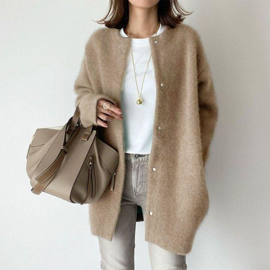 Cardigan mit flauschigen Ärmeln für Damen – Emilia