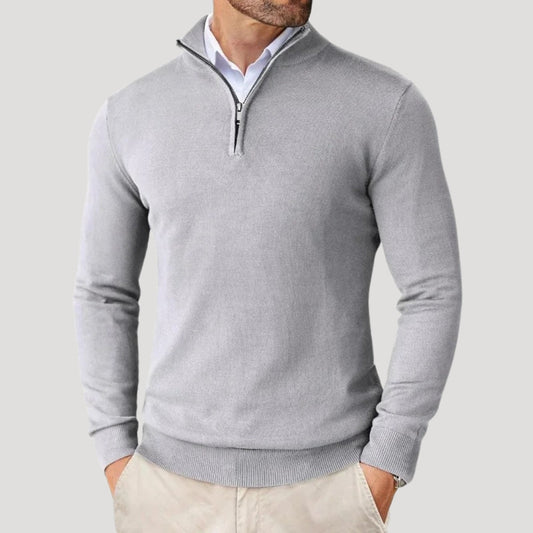 Strickpullover mit Viertelreißverschluss für Herren - Image 1