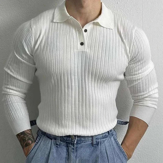 Langarm Polo Pullover für Herren - Image 1