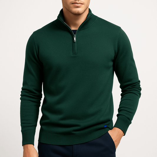Strickpullover mit Viertelreißverschluss für Herren - Image 1