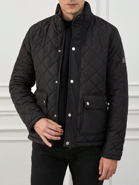 Gesteppte Button-Down-Jacke für Herren - Image 1